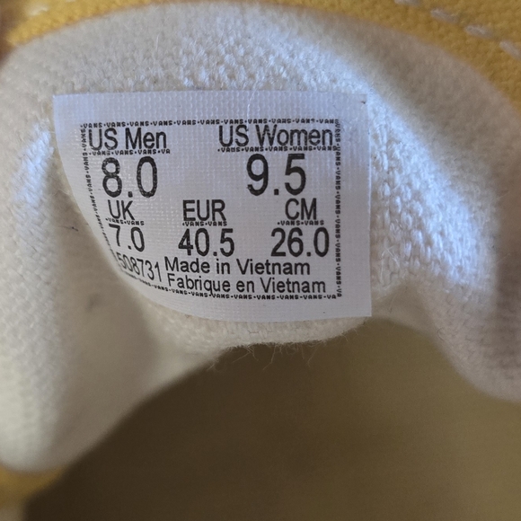 Vans Sesame Street Yellow Sneakers Womens Size 9.5 Mens Size 8 - Picture 2 of 9